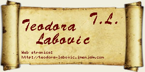 Teodora Labović vizit kartica
